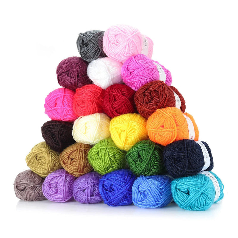 Set de fire acrilice pentru croșetat, 24 culori