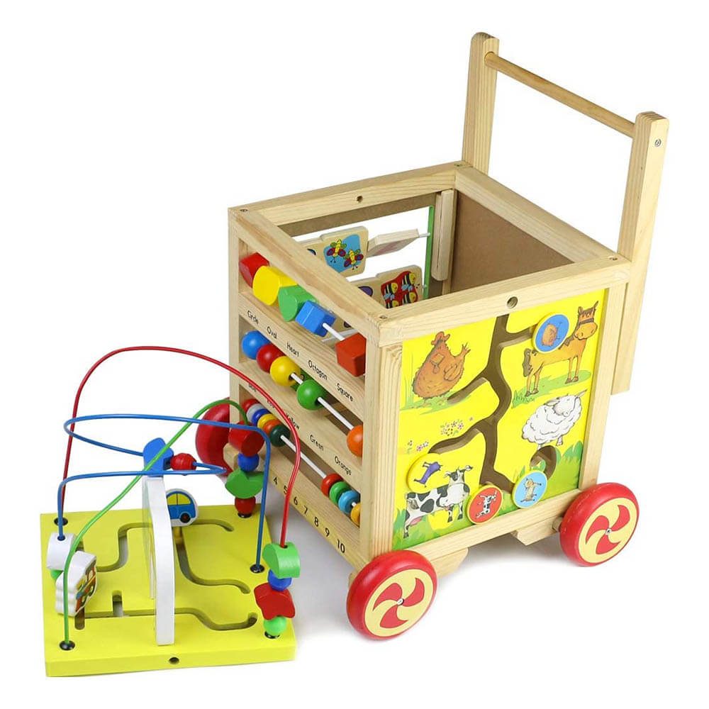 Multifunctional wooden walking aid