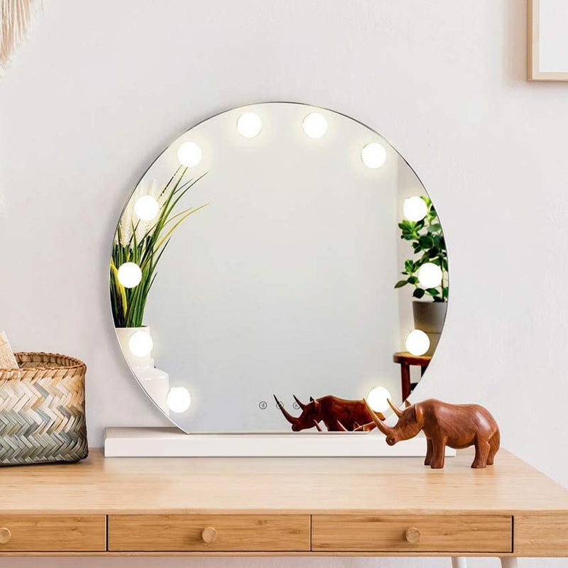 Makeup mirror with LED lighting